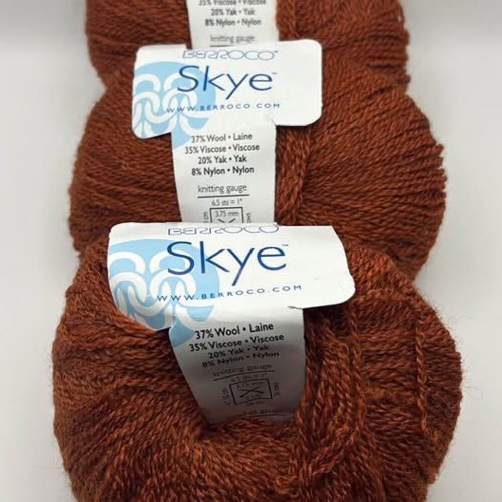 Berroco Skye Yarn - 3 Skeins in Rust - #323